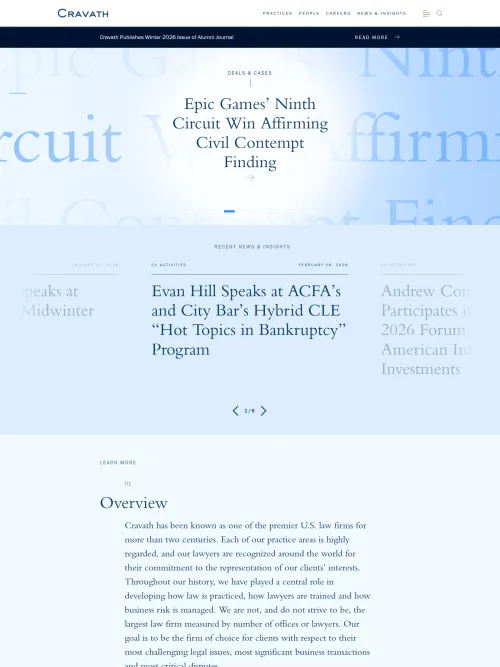 Layout: Cravath, Swaine & Moore LLP